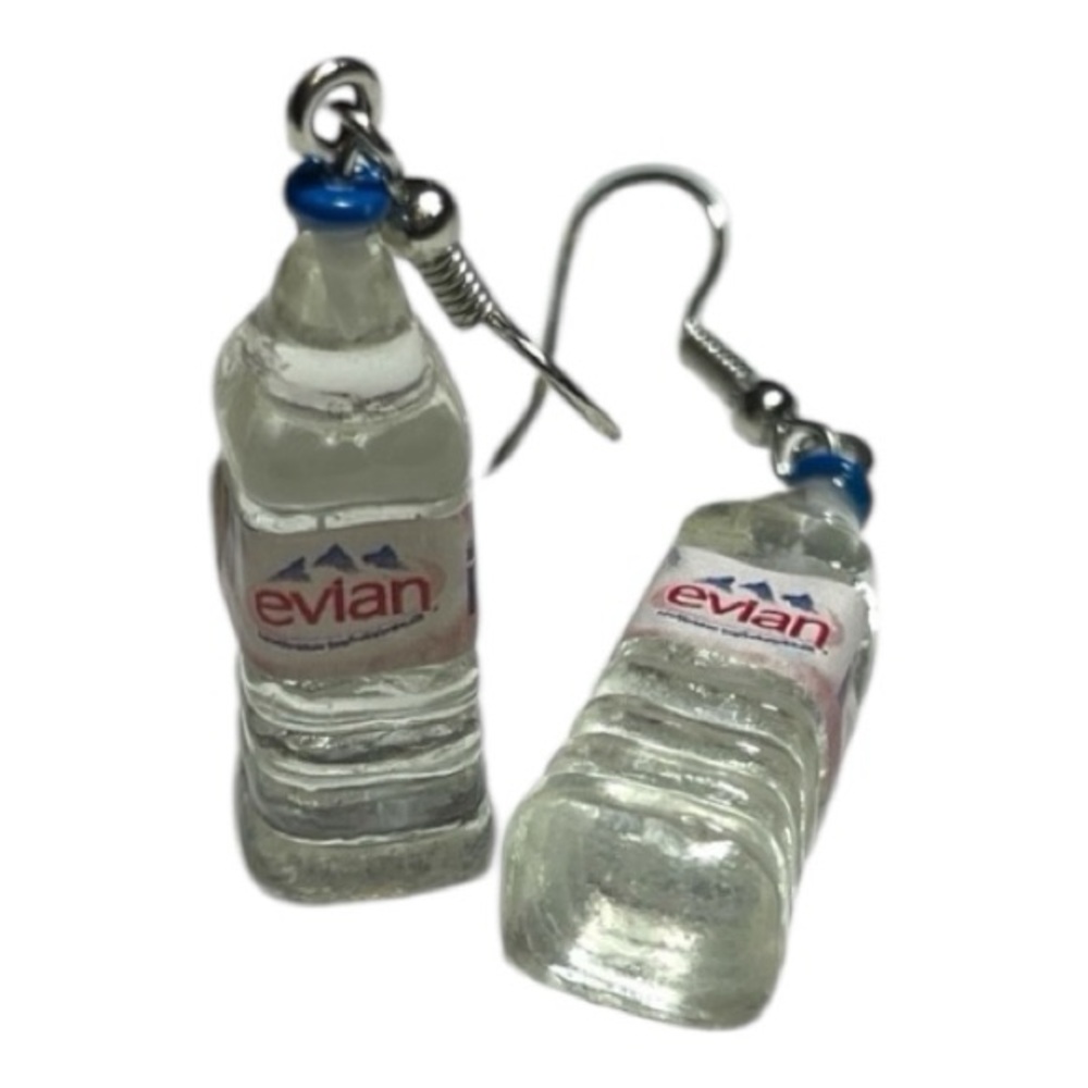 2 for $8 Evian Bottle Earrings